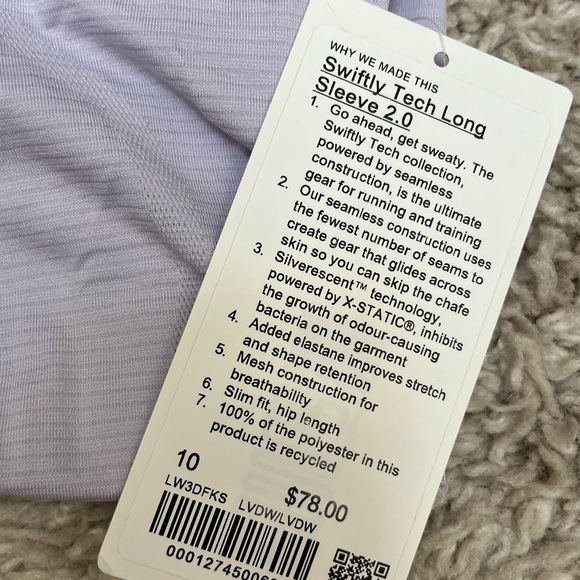 Lululemon - Swiftly Tech Long-Sleeve Shirt 2.0
Hip Length - NWT - Picture 9 of 9